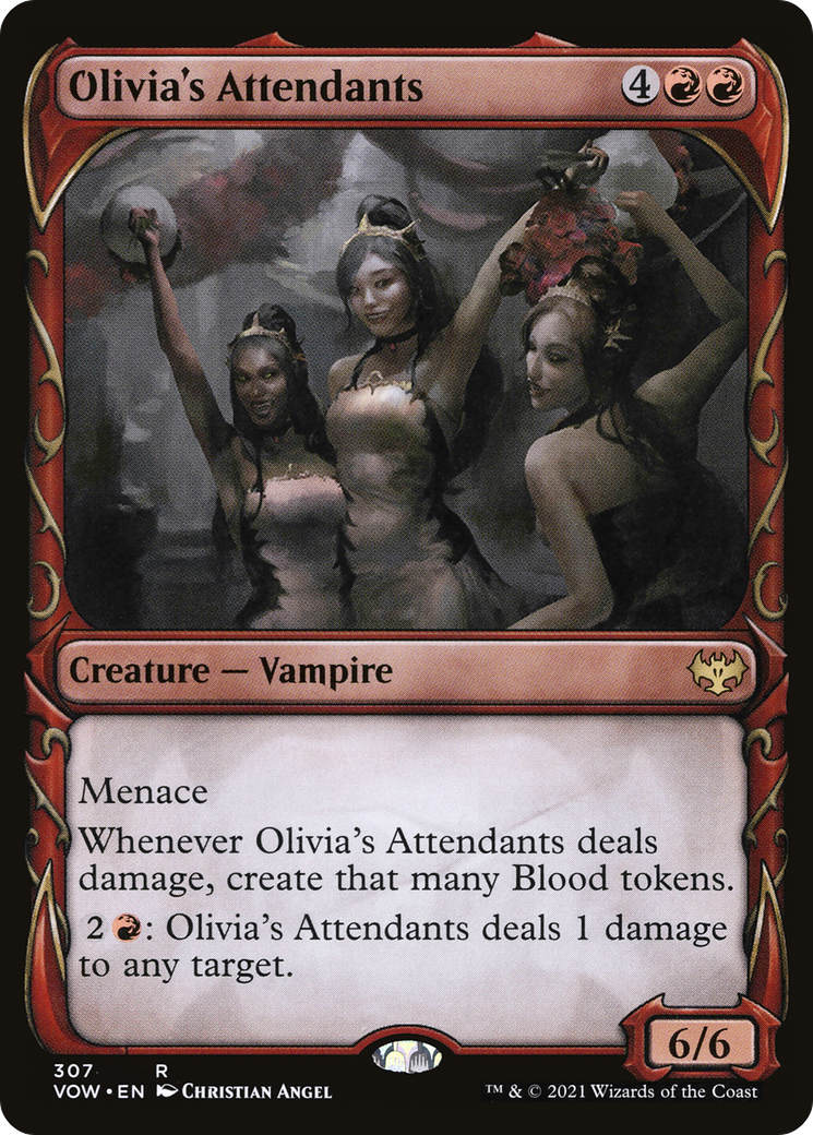 Image of Olivia's Attendants (Showcase) (VOW-307) - Innistrad: Crimson Vow: (Showcase)