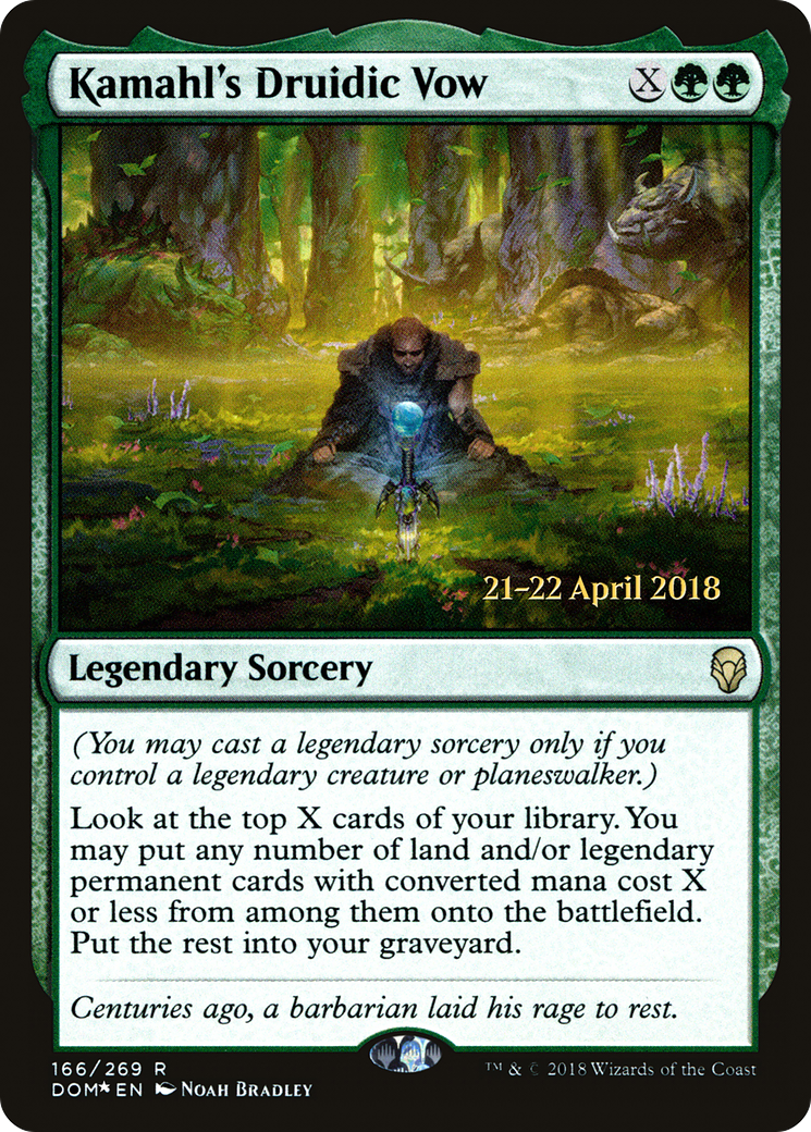 Image of Kamahl's Druidic Vow (PRE-166) - Dominaria Promos Foil