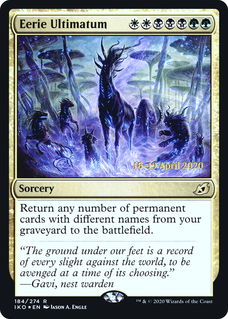 Image of Eerie Ultimatum (PRE-184) - Ikoria: Lair of Behemoths Promos Foil