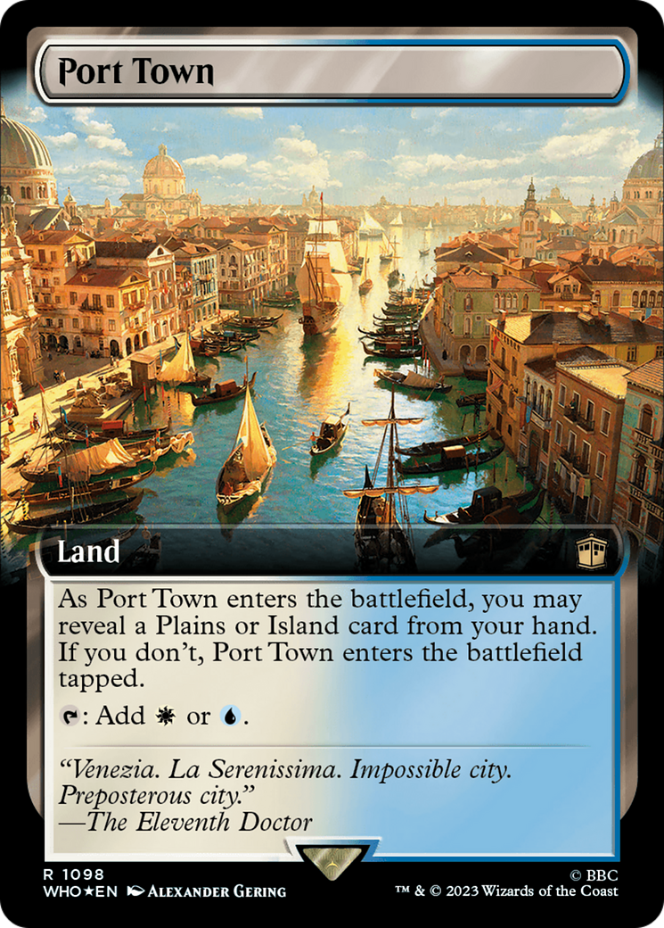 Image of Port Town (Extended Art) (Surge Foil) (WHO-1098) - Doctor Who: (Extended Art) Foil