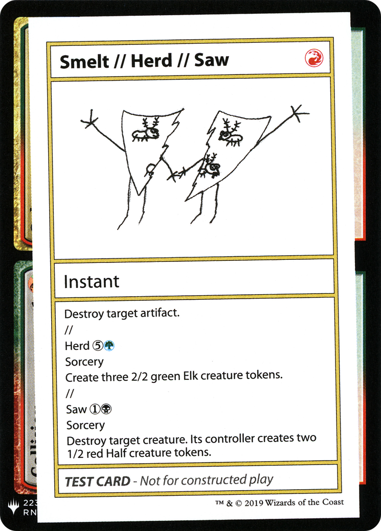 Image of Smelt // Herd // Saw (CMB1-100) - Mystery Booster Playtest Cards 2019