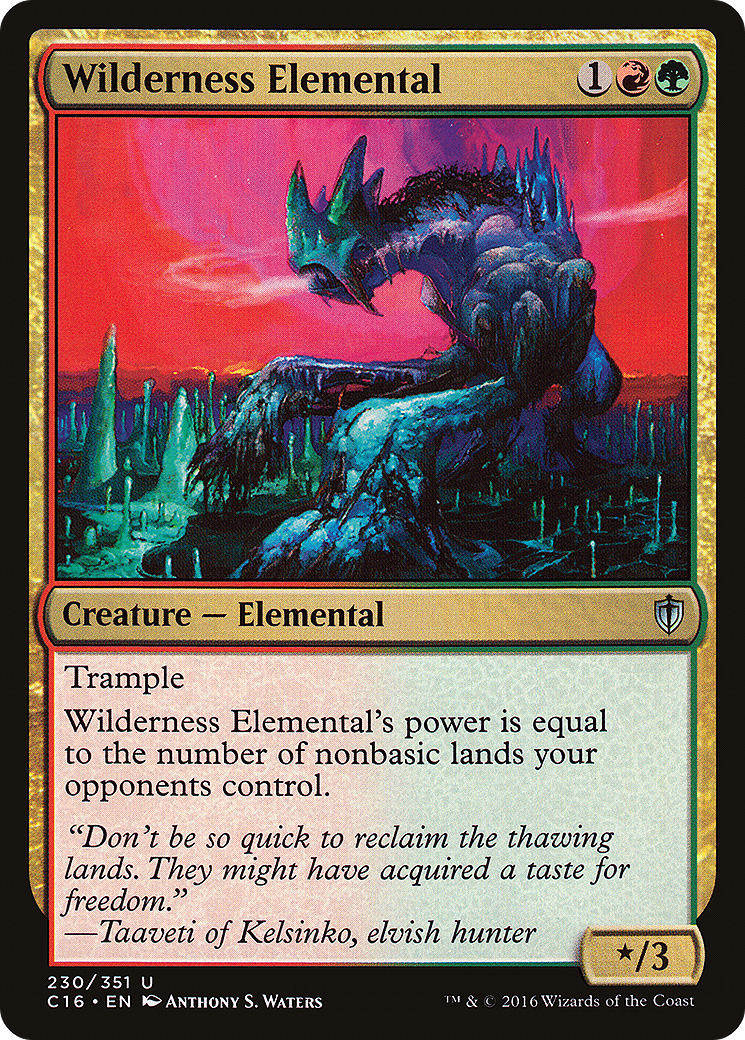 Image of Wilderness Elemental (C16-230) - Commander 2016