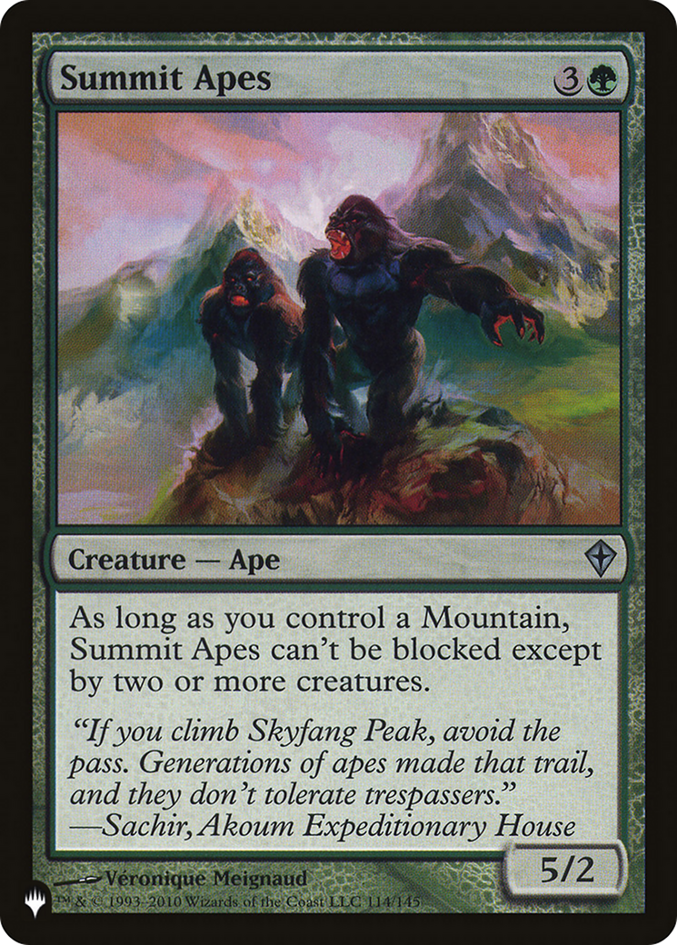 Image of Summit Apes (LIST-WWK-114) - The List