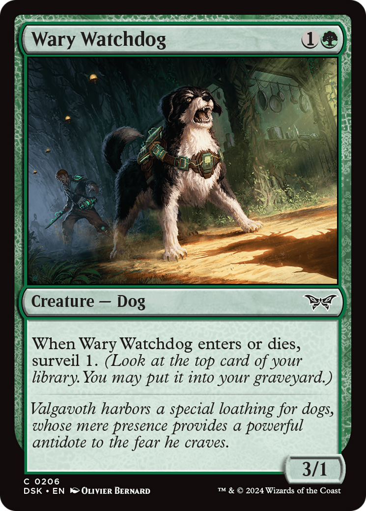 Image of Wary Watchdog (DSK-206) - Duskmourn: House of Horror Foil