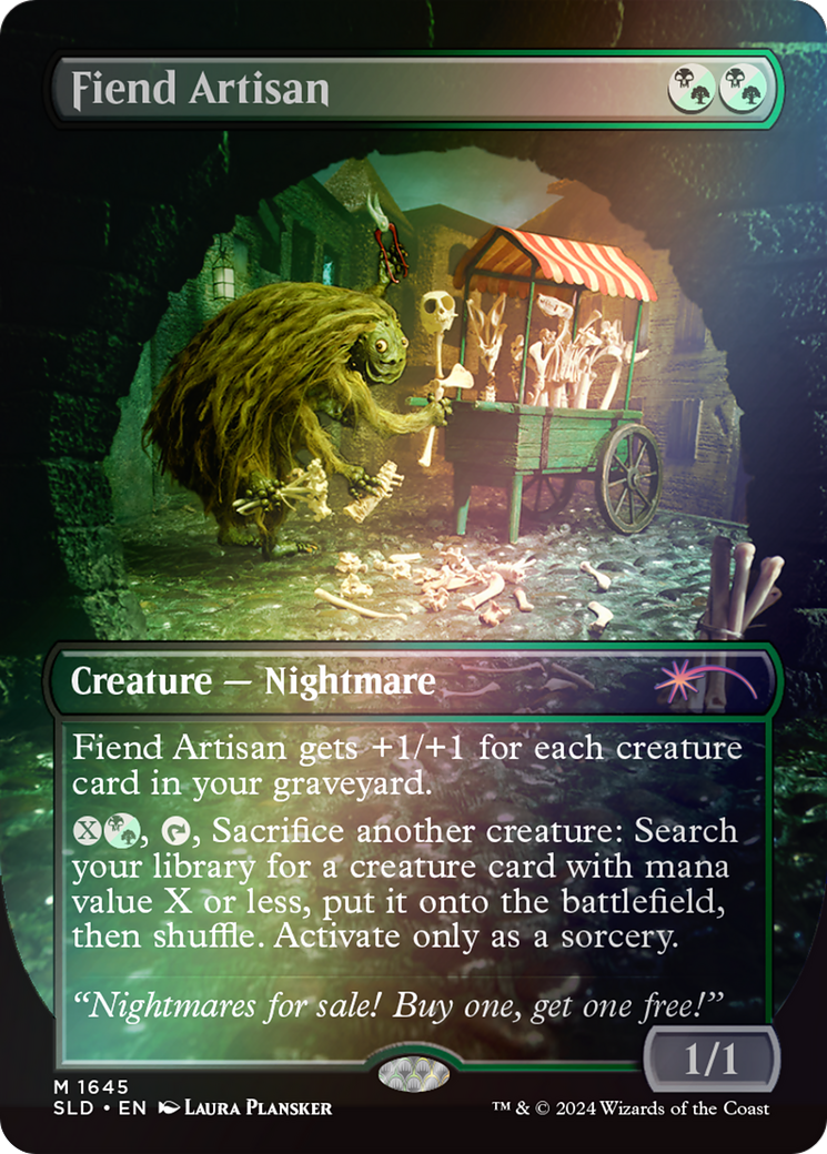 Image of Fiend Artisan (Rainbow Foil) (SLD-1645) - Secret Lair Drop (Borderless) Foil