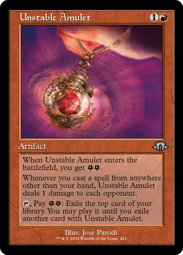 Image of Unstable Amulet (Retro Frame) (MH3-421) - Modern Horizons 3
