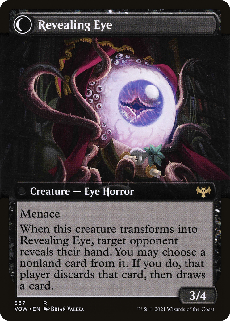 Image of Concealing Curtains (Extended Art) (VOW-367) - Innistrad: Crimson Vow: (Extended Art, Double Faced Transform) Foil