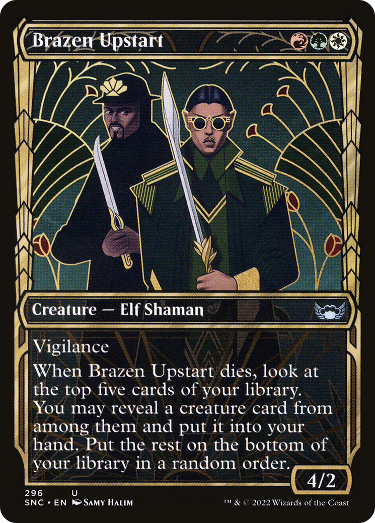 Image of Brazen Upstart (Showcase) (SNC-296) - Streets of New Capenna: (Showcase) Foil