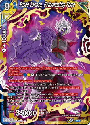Image of Fused Zamasu, Exterminating Force (BT16-129) - Realm of the Gods Foil
