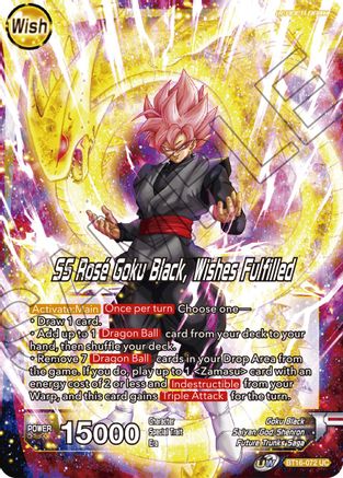 Image of Zamasu // SS Rose Goku Black, Wishes Fulfilled (BT16-072) - Realm of the Gods Foil
