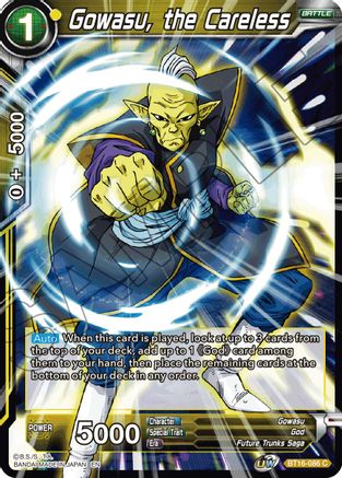 Image of Gowasu, the Careless (BT16-086) - Realm of the Gods Foil