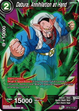 Image of Dabura, Annihilation at Hand (BT16-113) - Realm of the Gods Foil