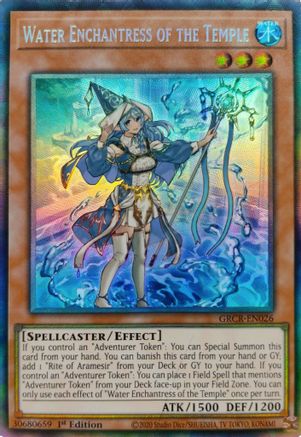 Image of Water Enchantress of the Temple (CR) (GRCR-EN026) - The Grand Creators 1st Edition