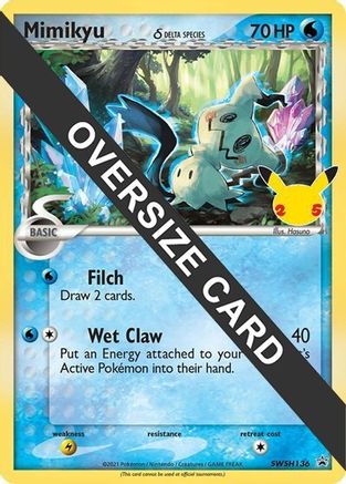 Image of Mimikyu (Delta Species) SWSH136  - Holofoil Jumbo Cards - Promo