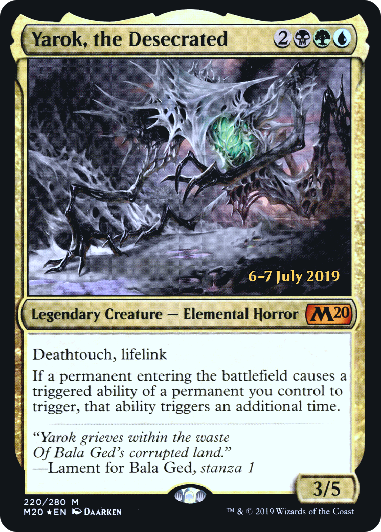 Image of Yarok, the Desecrated (PRE-220) - Core Set 2020 Promos Foil