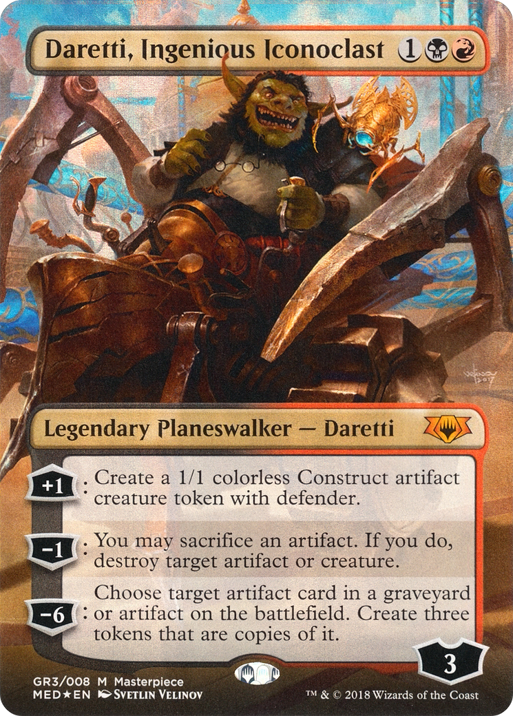 Image of Daretti, Ingenious Iconoclast (MED-GR3) - Mythic Edition (Borderless) Foil