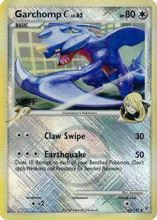 Image of Garchomp C (League Promo) [Staff] 060/147  - Reverse Holofoil League & Championship Cards - Promo