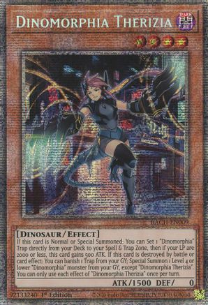 Image of Dinomorphia Therizia (Starlight Rare) (BACH-EN009) - Battle of Chaos 1st Edition