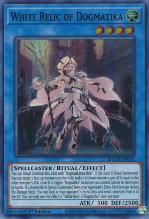 Image of White Relic of Dogmatika (BACH-EN035) - Battle of Chaos 1st Edition