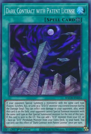 Image of Dark Contract with Patent License (BACH-EN056) - Battle of Chaos 1st Edition