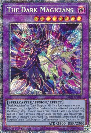 Image of The Dark Magicians (Starlight Rare) (BACH-EN100) - Battle of Chaos 1st Edition