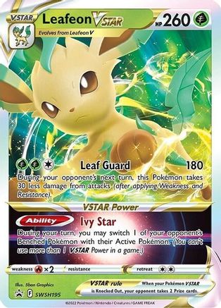 Image of Leafeon VSTAR SWSH195  - Holofoil SWSH Sword & Shield Promo Cards - Promo