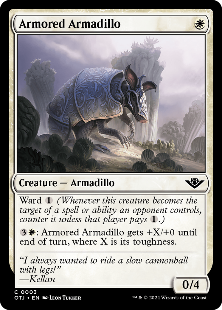 Image of Armored Armadillo (OTJ-003) - Outlaws of Thunder Junction Foil