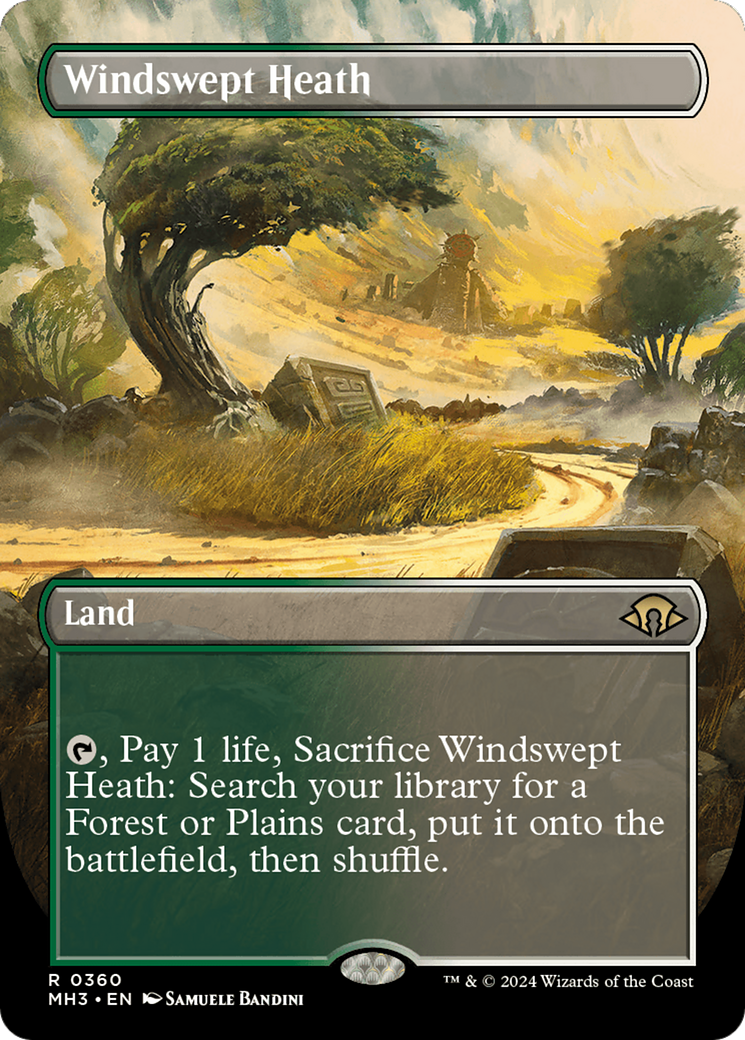 Image of Windswept Heath (Borderless) (MH3-360) - Modern Horizons 3 (Borderless) Foil