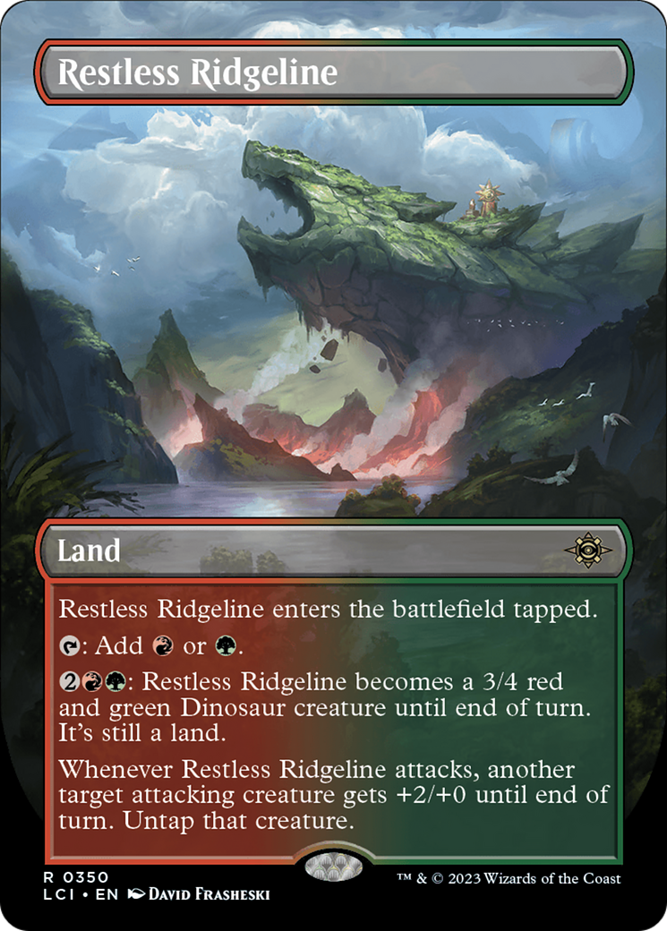 Image of Restless Ridgeline (Borderless) (LCI-350) - The Lost Caverns of Ixalan (Borderless) Foil