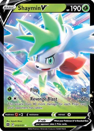Image of Shaymin V 013/172  - Holofoil SWSH09 Brilliant Stars - Ultra Rare