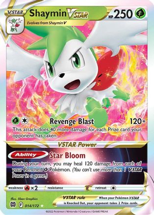 Image of Shaymin VSTAR 014/172  - Holofoil SWSH09 Brilliant Stars - Ultra Rare
