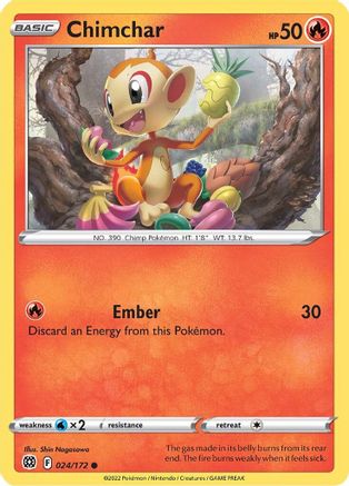 Image of Chimchar 024/172  SWSH09 Brilliant Stars - Common