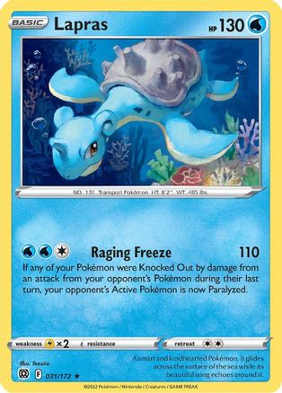 Image of Lapras 031/172  SWSH09 Brilliant Stars - Rare
