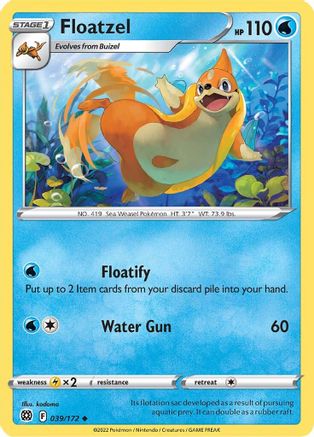 Image of Floatzel 039/172  SWSH09 Brilliant Stars - Uncommon