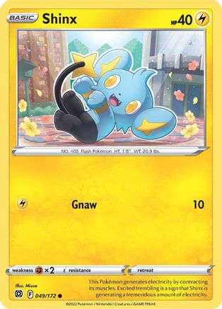 Image of Shinx 049/172  - Reverse Holofoil SWSH09 Brilliant Stars - Common