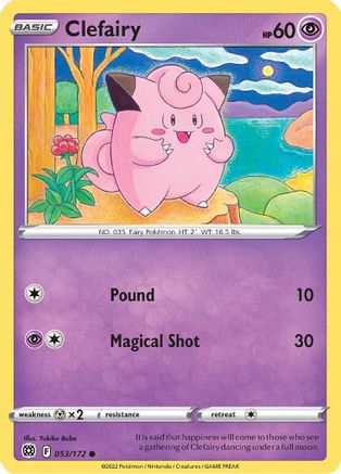 Image of Clefairy 053/172  SWSH09 Brilliant Stars - Common