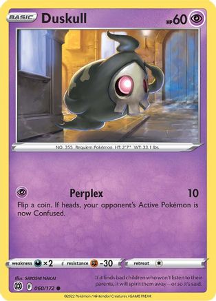 Image of Duskull 060/172  SWSH09 Brilliant Stars - Common
