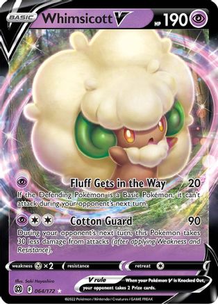 Image of Whimsicott V 064/172  - Holofoil SWSH09 Brilliant Stars - Ultra Rare