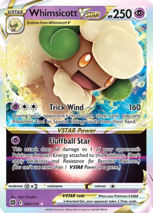 Image of Whimsicott VSTAR 065/172  - Holofoil SWSH09 Brilliant Stars - Ultra Rare