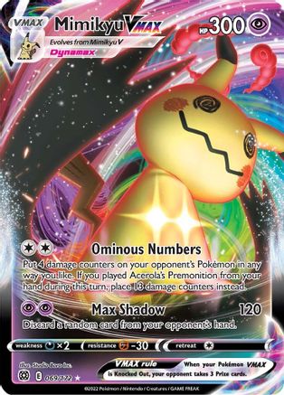 Image of Mimikyu VMAX 069/172  - Holofoil SWSH09 Brilliant Stars - Ultra Rare