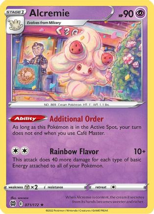 Image of Alcremie 071/172  - Reverse Holofoil SWSH09 Brilliant Stars - Rare