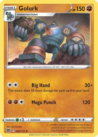 Image of Golurk 083/172  SWSH09 Brilliant Stars - Rare