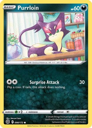 Image of Purrloin 090/172  SWSH09 Brilliant Stars - Common