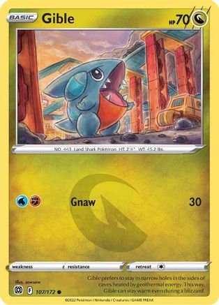 Image of Gible 107/172  SWSH09 Brilliant Stars - Common
