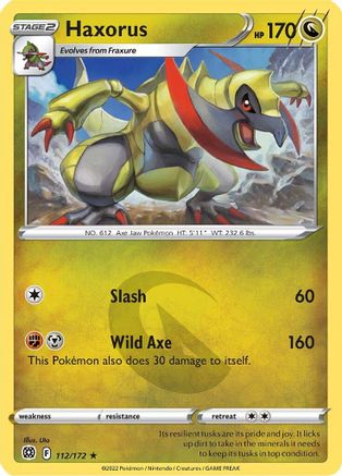 Image of Haxorus 112/172  SWSH09 Brilliant Stars - Rare
