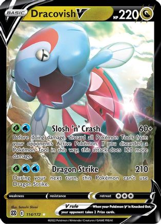 Image of Dracovish V 114/172  - Holofoil SWSH09 Brilliant Stars - Ultra Rare