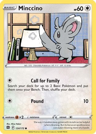 Image of Minccino 124/172  SWSH09 Brilliant Stars - Common