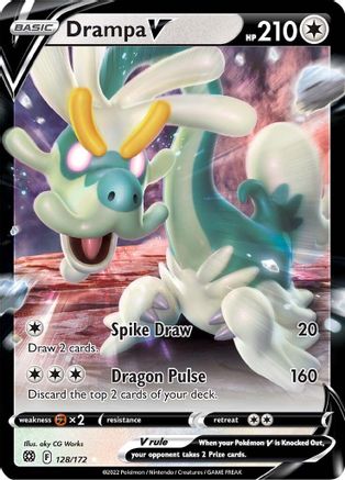 Image of Drampa V 128/172  - Holofoil SWSH09 Brilliant Stars - Ultra Rare