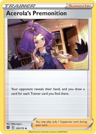 Image of Acerola's Premonition 129/172  SWSH09 Brilliant Stars - Uncommon