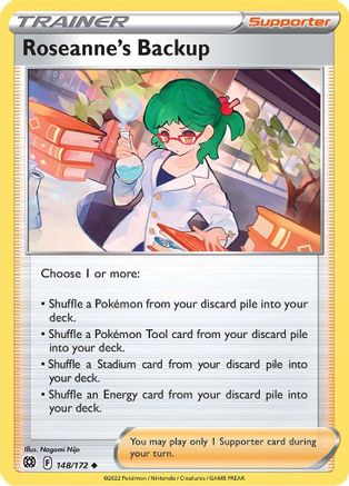 Image of Roseanne's Backup 148/172  - Reverse Holofoil SWSH09 Brilliant Stars - Uncommon